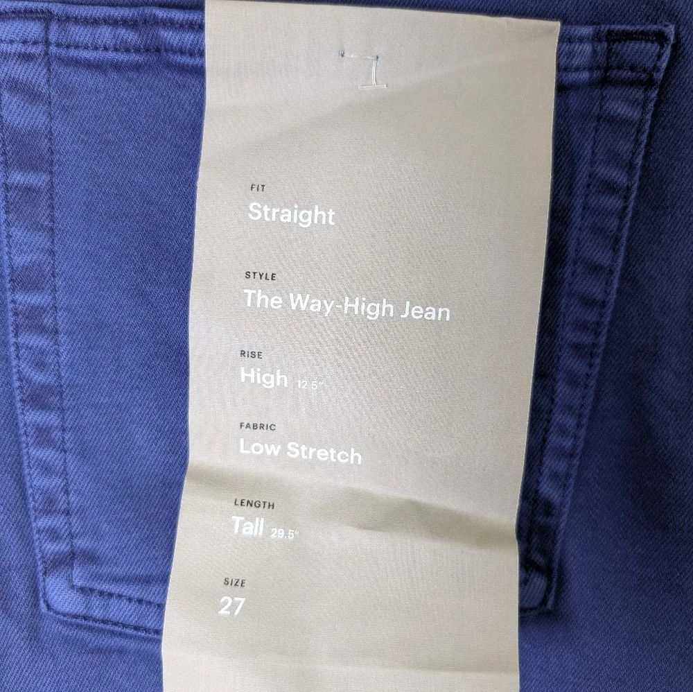 NWT Everlane Way-High Straight Jean 27T Lapis Blue Tall High Rise Clean Girl - Picture 8 of 8